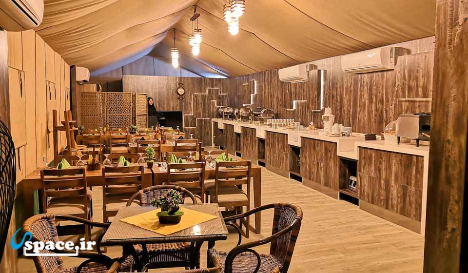 نمای رستوران اکو کمپ ستاره لوت - شهداد - روستای ملک آباد